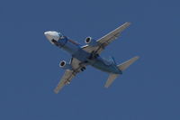 N706AS @ KPSP - Alaska Airlines 737-490 Make a Wish turning base for RWY 31L Palm Springs.