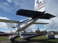 C-FQRZ @ CAH3 - Cessna 182B on amphibious floats at Courtenay Airpark, Courtenay BC