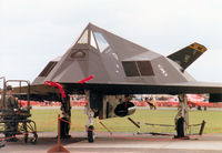 85-0834 @ MHZ - F-117A Nighthawk, callsign Trend 72, of the 8th Fighter Squadron/49th Fighter Wing on the flight-line at the 1997 RAF Mildenhall Air Fete. - by Peter Nicholson