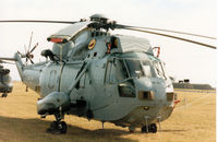 ZA130 @ EGQL - Sea King HAS.5 of 819 Squadron on display at the 1990 RAF Leuchars Airshow. - by Peter Nicholson