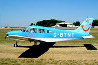 G-BTNT @ EGBP - Piper PA-28-151 Cherokee Warrior [28-7615401] Kemble~G 13/07/2003