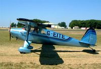 G-EITE @ EGBP - Luscombe 8A Silvaire [3407] Kemble~G 13/07/2003. Also wears former US markings of N71980.