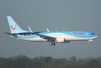 G-TAWL @ EGCC - Thomson's newest B737 in the new Dynamic Wave colour scheme - by Chris Hall