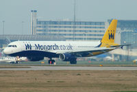 G-OZBG @ EGCC - in the new Monarch colour scheme - by Chris Hall