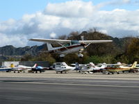N736LZ @ SZP - 1977 Cessna R172K HAWK XP, Continental IO-360-K 195 Hp, CS prop, cowl flaps, cruise speed 131 kts 151 mph, takeoff climb in gusty crosswind - by Doug Robertson