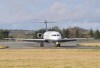 9A-BTD @ EGPH - Sun Adria F100 on taxiway bravo 1 - by Mike stanners