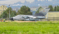 44 90 @ EGQL - preflight checks done an AG-51 Tornado IDS Proceeds to the runway for an afternoon joint warrior sortie loaded with  2x 330gal tanks,1x BOZ-101 chaff/flare pod,1xCerebrus III ECM pod
1x AIM-9L Sidewinder (AR),1x IRIS-T AAM's - by Mike stanners