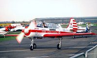 G-BVOK @ EGSX - Yakovlev Yak-52 [9111505] North Weald~G 05/05/1996