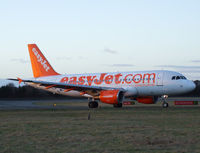 G-EZAZ @ EDI - Easyjet A319 arrives at EDI In the last of the winter light - by Mike stanners