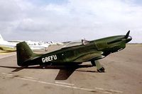 G-BEFU @ EGBG - Jurca MJ.7 Gnatsum (2/3 Scale P-51D) [PFA 006-10010] Leicester~G 08/07/1979. Image taken from a slide.This was written off at Barton~UK in 1983