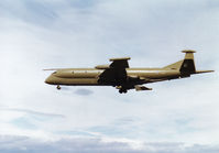 XV246 @ EGQS - Nimrod MR.2 of the Kinloss Maritime Wing on approach to RAF Lossiemouth in the Summer of 1997. - by Peter Nicholson