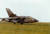 ZA599 @ EGQS - Tornado GR.1 of 12 Squadron taxying to Runway 05 at RAF Lossiemouth in the Summer of 1997. - by Peter Nicholson