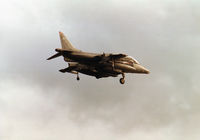 ZD461 @ EGQS - Harrier GR.7, callsign Wellard 2, of 1 Squadron at RAF Wittering on final approach to Runway 05 at RAF Lossiemouth in the Summer of 1997. - by Peter Nicholson