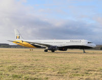 G-OZBI @ EGPH - Monarch A321 Arrives at EDI From France on a rugby charter flight - by Mike stanners