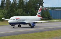 G-EUUP @ ESSA - Speedbird A320 taxiing for departure from ARN - by FerryPNL