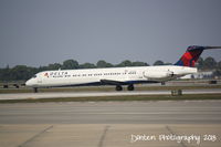 N912DE @ KSRQ - Delta Flight 1903 (N912DE) arrives at Sarasota-Bradenton International Airport following a flight from LaGuardia Airport - by Donten Photography