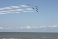 N65370 - Geico Skytypers over Cocoa Beach - by Florida Metal