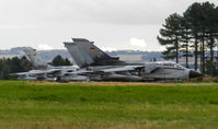 46 56 @ EGQL - JBG-32 Tornado ECR's 46+56,46+36 & 46+35 lining up for a joint warrior SEAD Mission - by Mike stanners