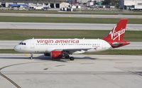 N523VA @ KFLL - Airbus A319