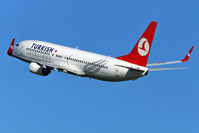 TC-JHD @ EDDL - Turkish Airlines Boeing B737-8F2 take off in EDDL/DUS - by Janos Palvoelgyi