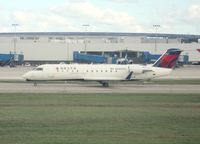 N8800G @ DTW - Pinnacle CRJ-200 waiting to depart taken from window of Delta 757 - by Florida Metal