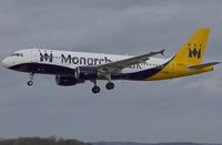 G-OZBW @ EGNX - Monarch Airlines 2001 Airbus A320-214, c/n: 1571 at East Midlands - by Terry Fletcher