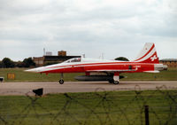 J-3083 @ WTN - Swiss Air Force F-5E Tiger II on deployment to RAF Waddington in May 1979. - by Peter Nicholson