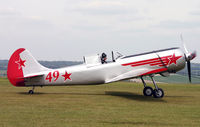 G-YAKU @ EGHA - Aerostars aerobatic team, red 49. - by Howard J Curtis