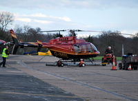 G-IMBL @ EGTF - Bell 407 at Fairoaks. Ex N370EB - by moxy