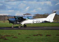G-BOLV @ EGTF - Cessna 152 at Fairoaks. Ex N24983