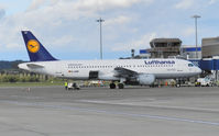 D-AIQF @ EGPH - Lufthansa A320 On the international arrivals ramp - by Mike stanners