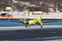 LN-LTC @ ENTC - 2008 Hawker Beechcraft Corp B200, c/n: BB-2002 arriving at Tromso - by Terry Fletcher