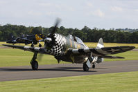 G-CDVX @ EGSU - At Flying Legends 2012. Taxiing back after the final display. - by Howard J Curtis