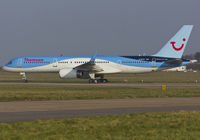 G-BYAY @ EGSH - Sat on stand after spray into Thomson's Dreamliner livery. - by Matt Varley