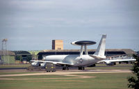 75-0560 @ EGQS - E-3A Sentry of the 552nd Airborne Warning & Control Wing on an Exercise Ocean Venture 81 mission seen at RAF Lossiemouth in Septembr 1981. - by Peter Nicholson
