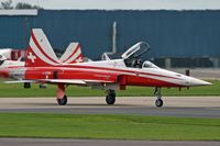 J-3081 @ EGDY - Patrouille Suisse - by Howard J Curtis