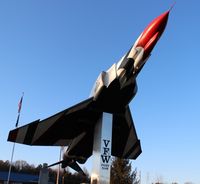 66-0319 - F-4E in T-birds colors in front of VFW Hall in Athens TN