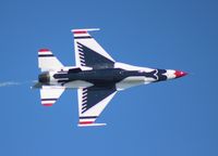 91-0392 - Thunderbirds F-16C over Daytona Beach - by Florida Metal