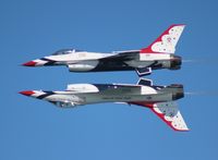 92-3888 - Thunderbirds over Daytona Beach - by Florida Metal