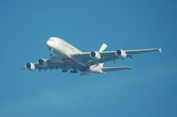 A6-EEB @ EGCC - Emirates Airbus A380 on Approach to Manchester Airport - by David Burrell