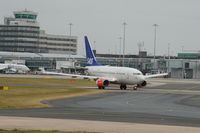 LN-RRR @ EGCC - SAS Boeing 737-683 taxiing at Manchester Airport - by David Burrell