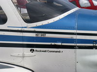N1301J @ SZP - 1975 Rockwell COMMANDER 112A 'HOTSHOT', Lycoming IO-360-C1D6 200 Hp, logos - by Doug Robertson