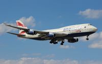 G-CIVK @ MIA - British Airways One World 747-400 - by Florida Metal