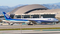 JA783A @ KLAX - ANA Boeing 777-346ER, ANA1006 arriving from Tokyo Int'l (Haneda) RJTT / HND, on TWY B KLAX. - by Mark Kalfas