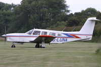 G-LUNA @ EGHA - Privately owned. One of the last photos of it as it was lost a week later when it ditched in the English Channel. - by Howard J Curtis