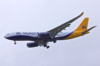G-EOMA @ EGCC - Monarch 1999 Airbus A330-243, c/n: 265 at Manchester - by Terry Fletcher