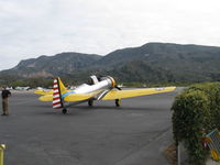 N4995C @ SZP - 1949 North American T-6G TEXAN 'Thirsty Girl', P&W R-1340 Wasp 600 Hp, 1949 Factory remanufacture, refueling, Experimental class - by Doug Robertson