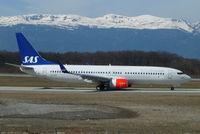 LN-RRM @ LSGG - SAS Scandinavian Airlines - by Chris Hall