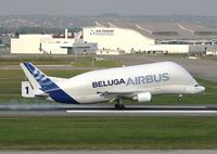 F-GSTA @ LFBO - Airbus A300B4-608ST Beluga, Landing rwy 14R, Toulouse Blagnac Airport (LFBO-TLS) - by Yves-Q