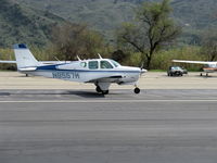 N8557M @ SZP - 1963 Beech 35-B33 DEBONAIR, Continental IO-470-K 225 Hp, takeoff roll Rwy 22 - by Doug Robertson